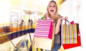 shopping bags woman