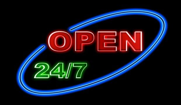 open sign