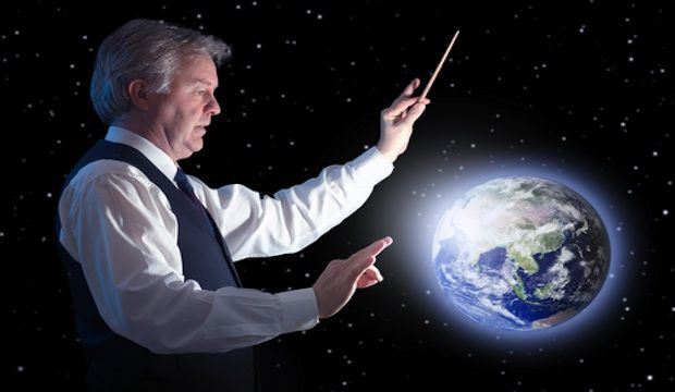 man with baton