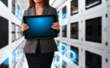woman with tablet