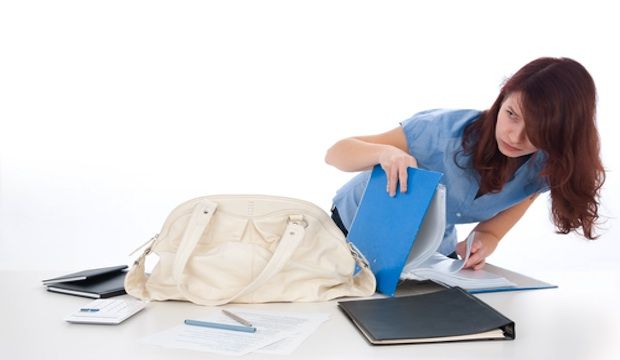 woman stealing