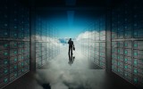 man in data center