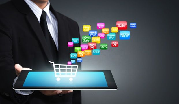 tablet shopping cart