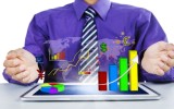 man with graphs