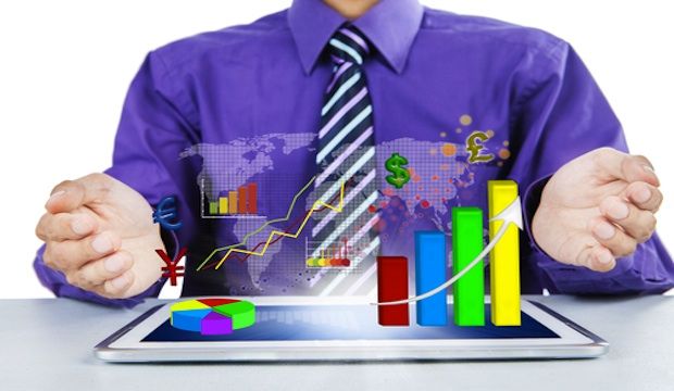 man with graphs