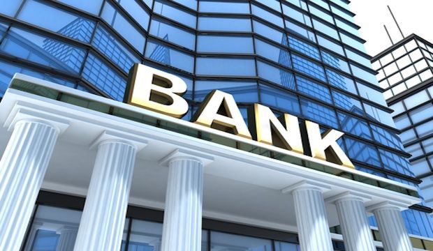 front of bank