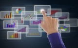 man data on screen