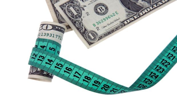 money, measuring tape