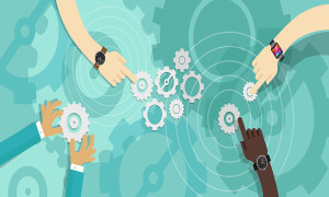 gear team work collaboration partnership corporate business
