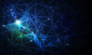 Abstract futuristic - Molecules technology background. Illustration Vector design digital technology concept