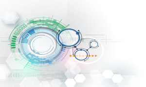 Vector illustration Hi-tech digital technology engineering. Integration and innovation technology concept. Abstract futuristic on light color background for design template business tech presentation