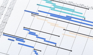 Project planning gantt chart