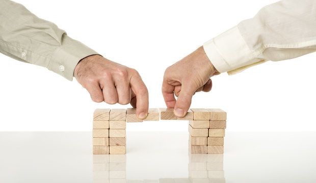 Conceptual Image Of Business Merger And Cooperation