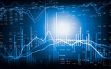 Financial stock market data. Candle stick graph chart of stock market ,stock market data graph chart on LED concept, work for stock market background ,stock market education and stock market analysis