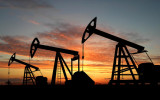 Three pumps over orange sky (see more in my portfolio)