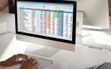 Spreadsheet Document Information Financial Startup Concept