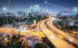 smart city and wireless communication network, abstract image visual, internet of things