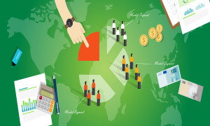 customer segmentation segment business concept marketing market people target vector