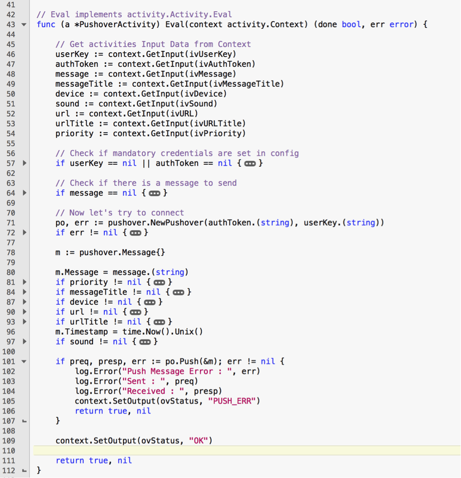 Figure 3: Code snippet of the activity main function