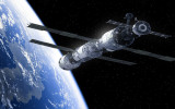 International Space Station In Space. 3D Illustration.