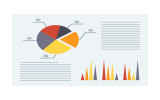 Financial accounting, business report vector. Business report financial chart and business report graph analysis plan. Business report corporate market and business report management diagram.