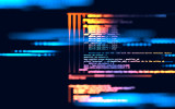 Programming code abstract technology background of software developer and Computer script