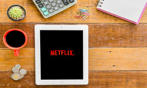 CHIANGMAI, THAILAND -JANUARY 10, 2016: IPad 4 open Netflix application. Netflix is an American provider of on-demand Internet streaming media available founded in 1997 by Marc Randolph and Reed Hastings.