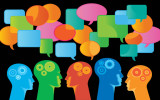 Teamwork-people.Communication in a team.Team discussion.