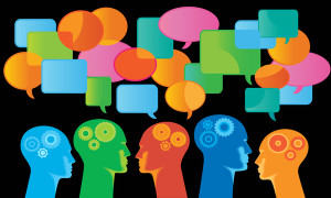 Teamwork-people.Communication in a team.Team discussion.