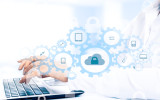 Protect cloud information data concept. Security and safety of cloud data.