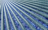 digital pipe with data on a ciruict board 3d illustration