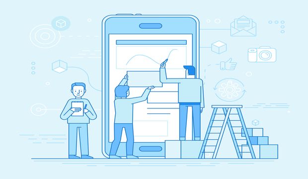 Mobile App Design And User Interface Development Concept
