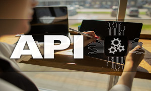 Application programming interface. API. Software development concept