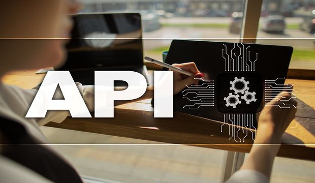 Application programming interface. API. Software development concept