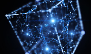 Abstract network. 3D Render.