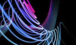 Glowing lines on black background