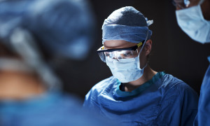 Cropped shot of surgeons performing a surgical procedure