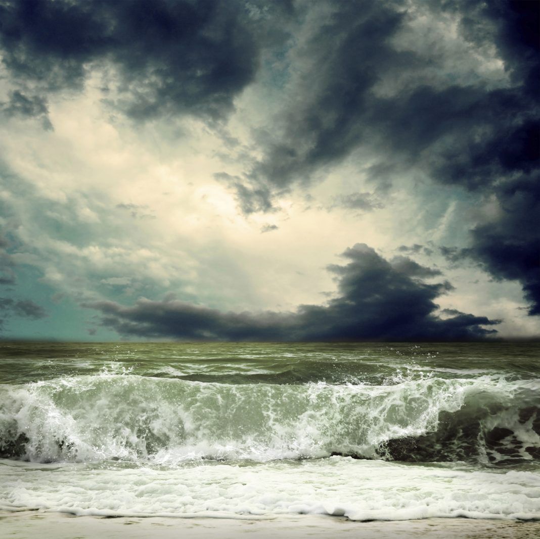 View of storm seascape