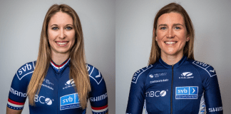 Kendall Ryan and Lauren Stephens of Team TIBCO-SVB Pro Cycling Team
