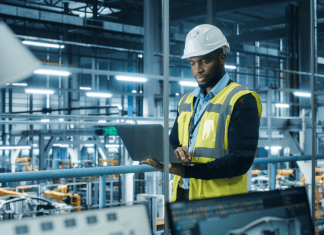 worker in digital factory