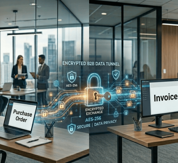 How does TIBCO secure B2B document exchange for end-to-end trust?