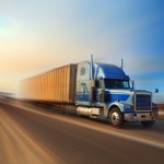 Truck on freeway