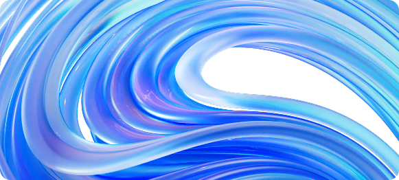 Abstract blue 3D curves