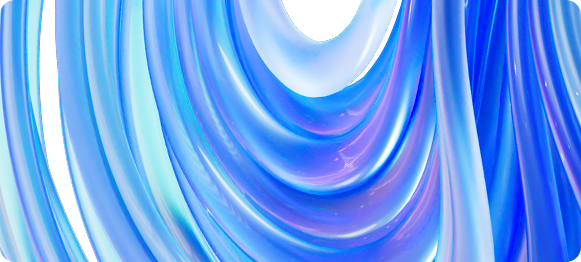 Abstract blue 3D curves