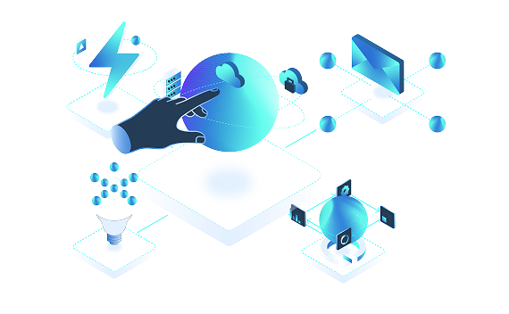 Illustration of Control plane with cloud and related service icons