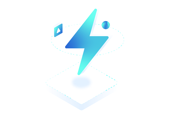 Blue lightning bolt icon