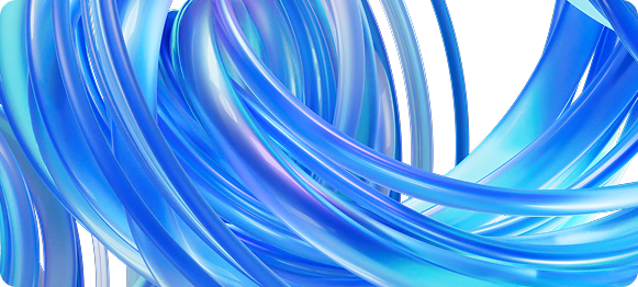 Abstract blue 3D curves