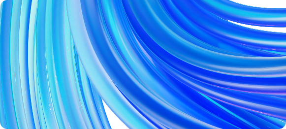 Abstract blue 3D curves
