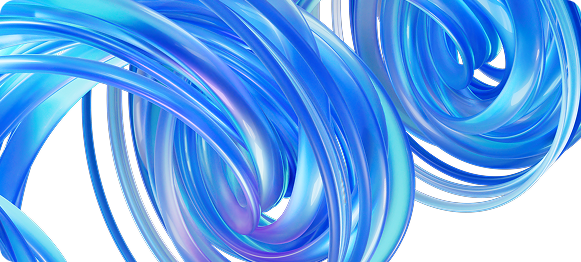 Abstract blue 3D curves
